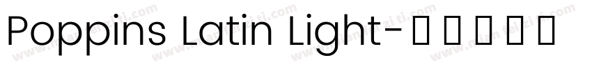 Poppins Latin Light字体转换